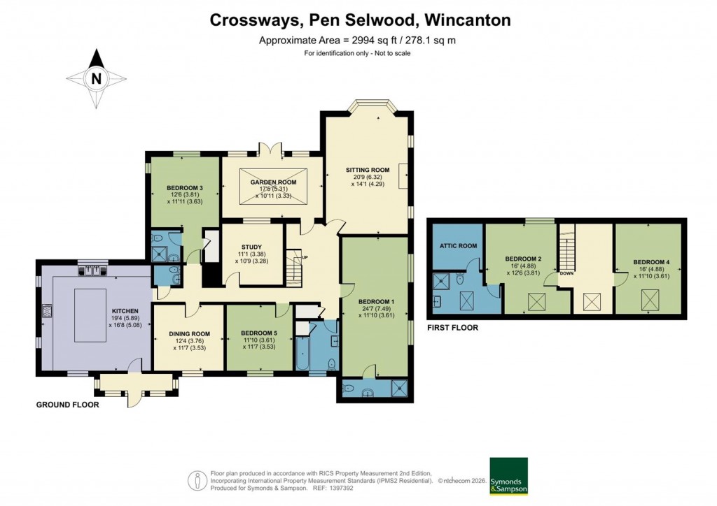 Floorplans For Pen Selwood, Wincanton