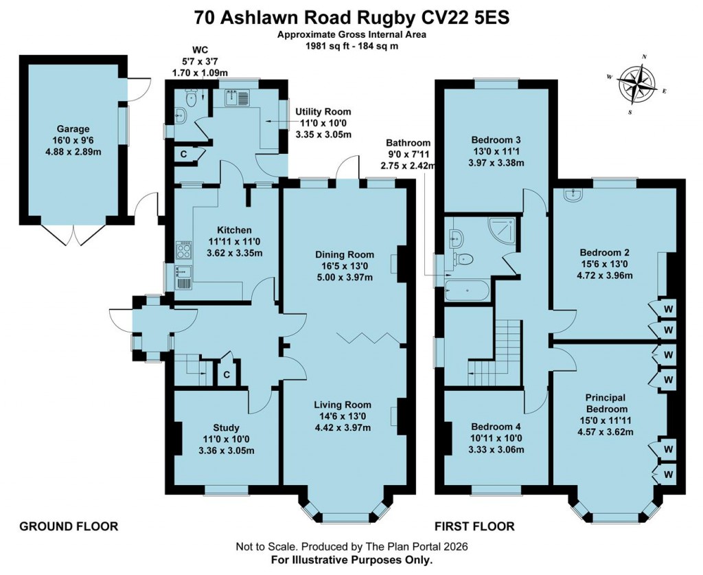 Floorplans For Ashlawn Road, Rugby, CV22