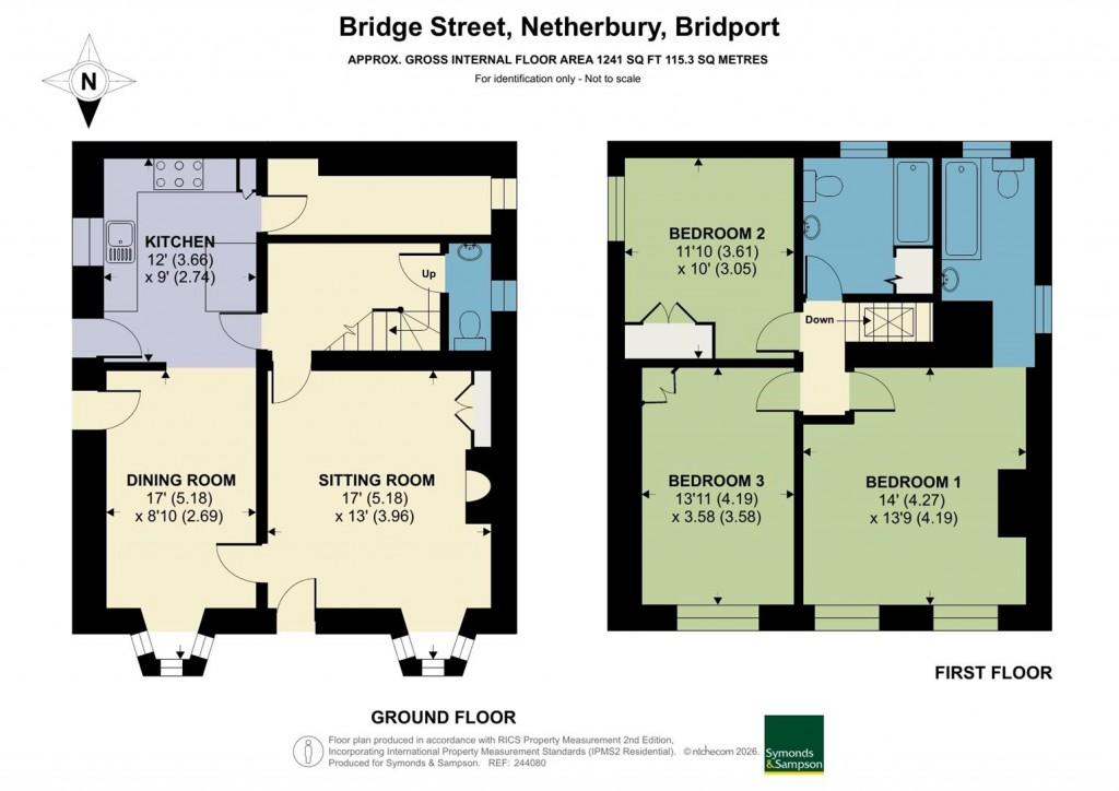 Floorplans For Bridge Street, Netherbury, Bridport