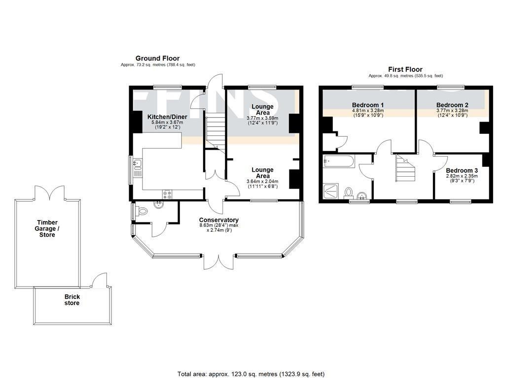 Floorplans For Ely Road, Witcham Toll, Ely