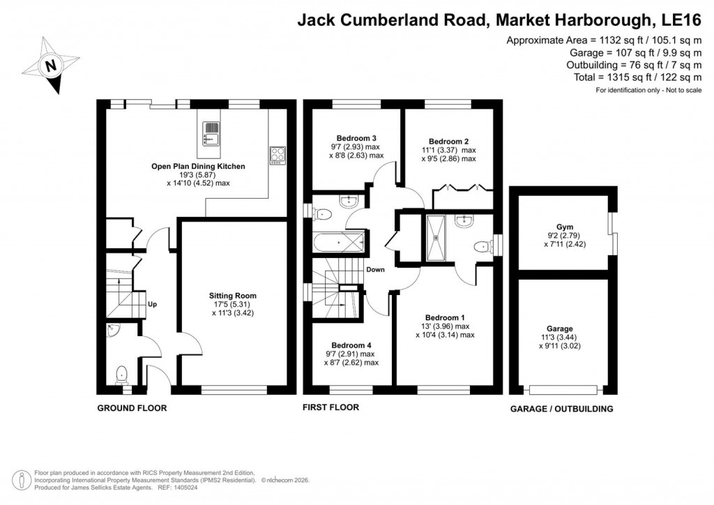 Floorplans For Jack Cumberland Road, Little Bowden, Market Harborough