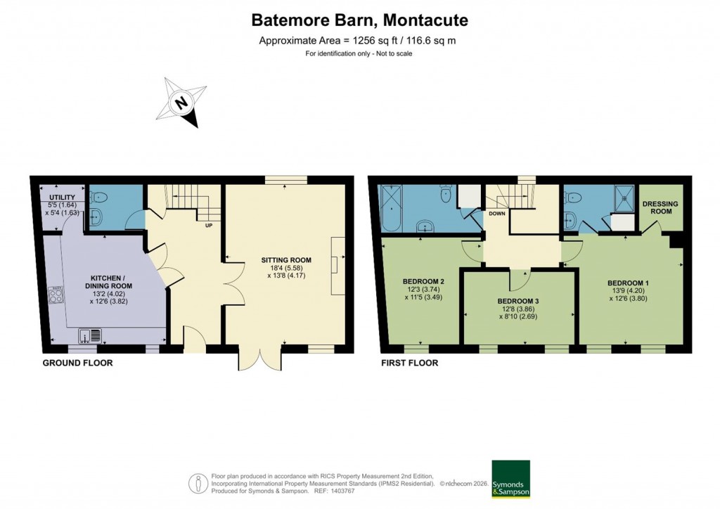 Floorplans For Bridle Cottage, Hamdon Stables, Park Lane, Montacute