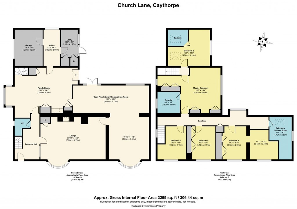 Floorplans For Church Lane, Caythorpe, Grantham