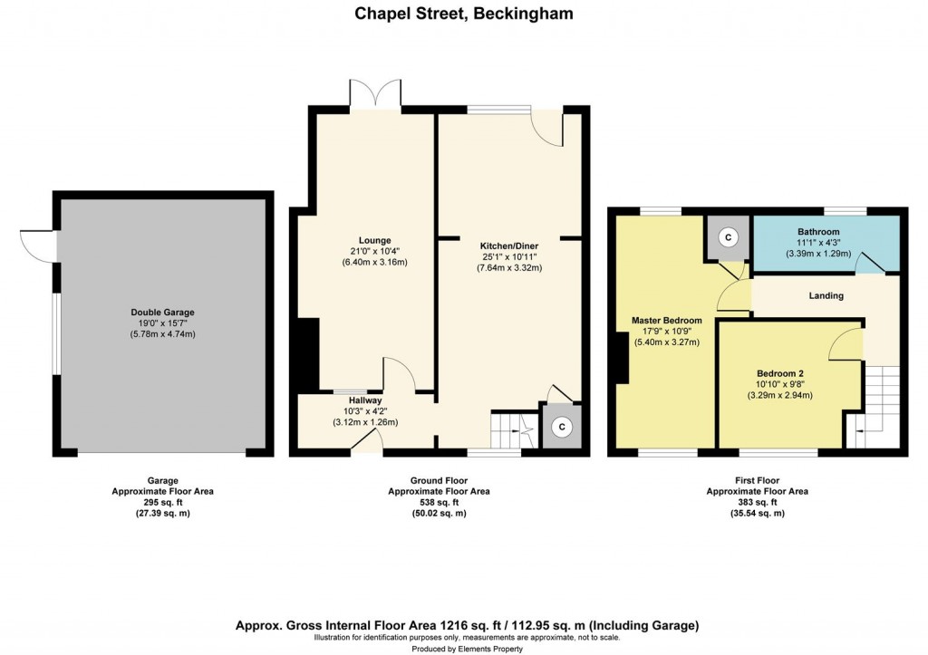 Floorplans For Rose Cottages, Chapel Street, Beckingham