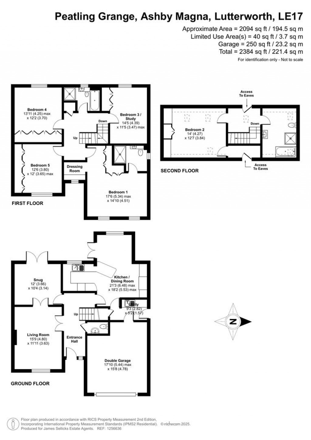 Floorplans For Peatling Grange, Ashby Magna, Lutterworth