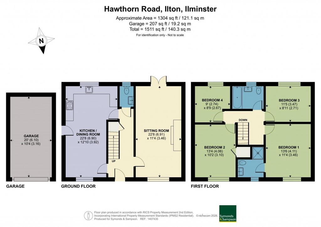 Floorplans For Hawthorn Road, Ilton, Ilminster