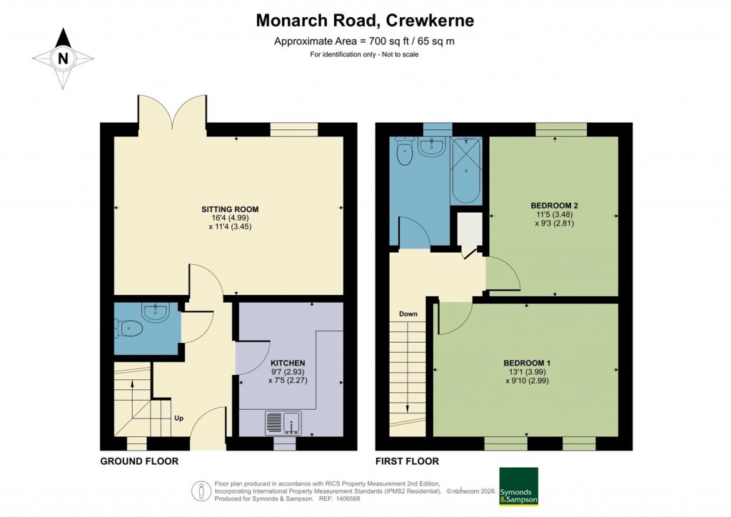 Floorplans For Monarch Road, Crewkerne