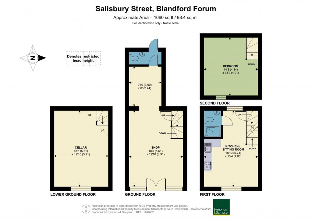 Floorplans For Salisbury Street, Blandford Forum