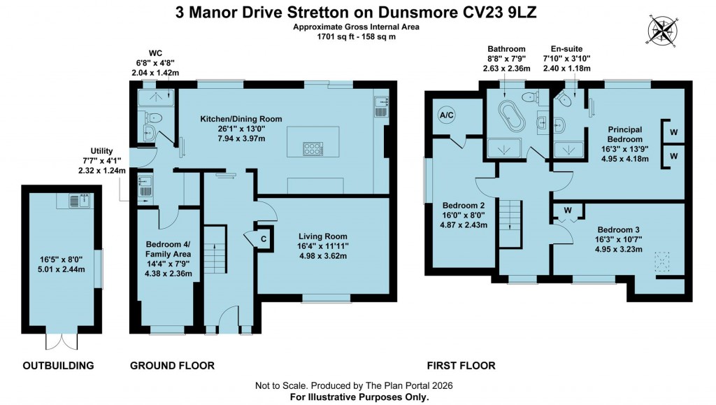 Floorplans For Manor Drive, Stretton On Dunsmore, Rugby