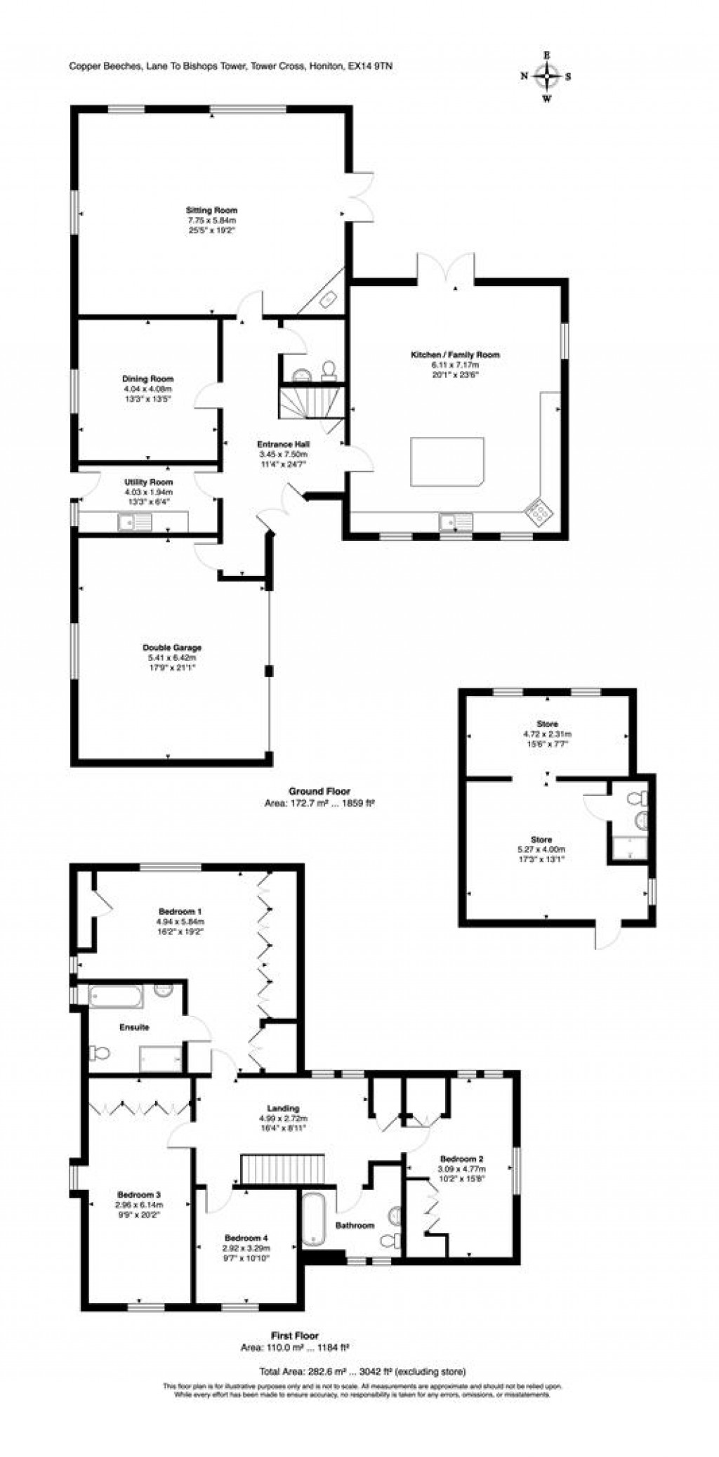 Floorplans For Tower Cross, Honiton