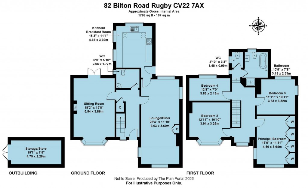 Floorplans For Bilton Road, Rugby,CV22