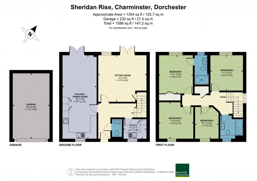 Floorplans For Sheridan Rise, Charminster, Dorchester