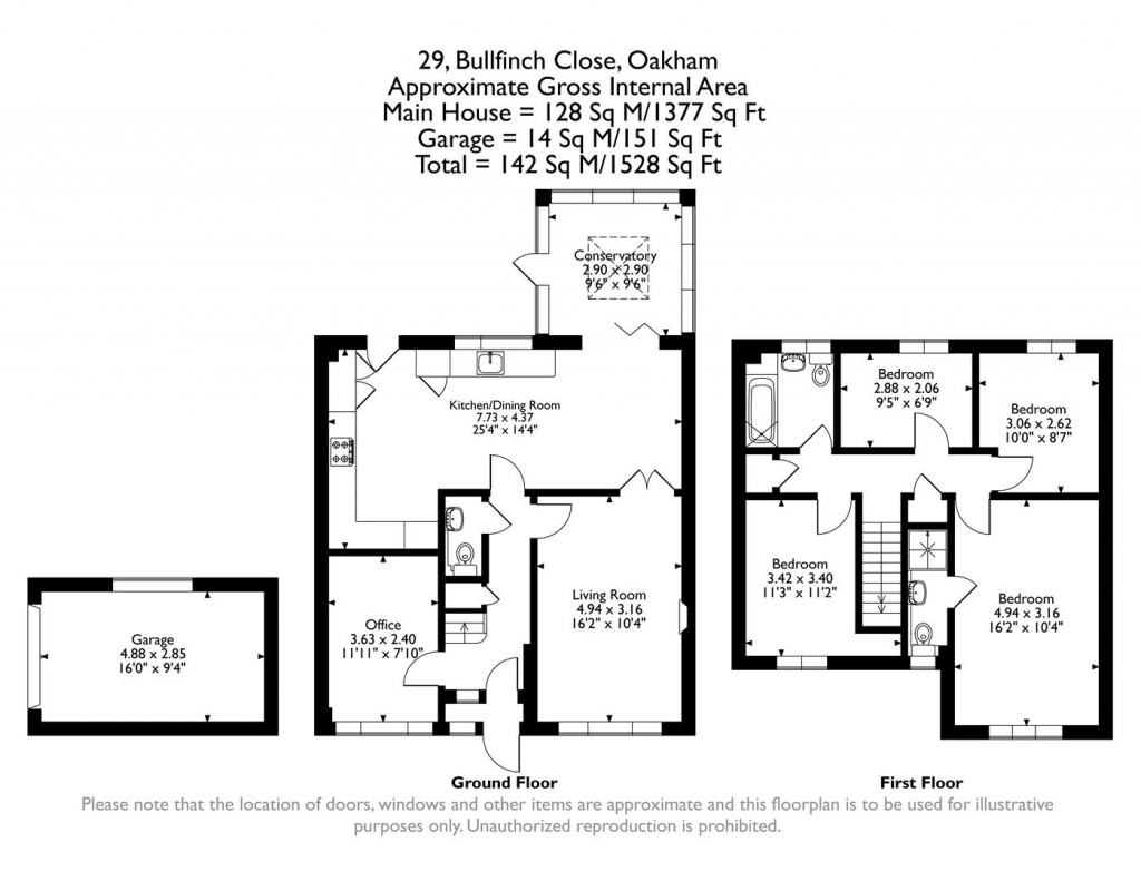 Floorplans For Bullfinch Close, Oakham, Rutland