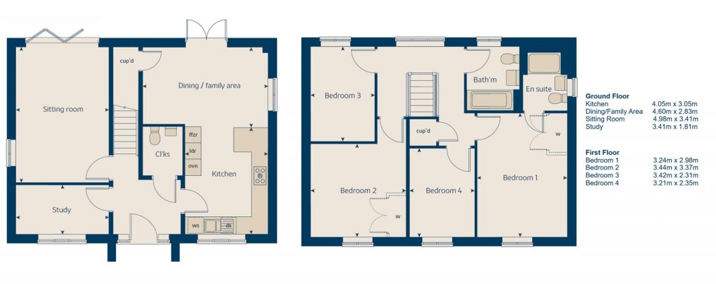 Floorplans For Foundry Lea, Bridport