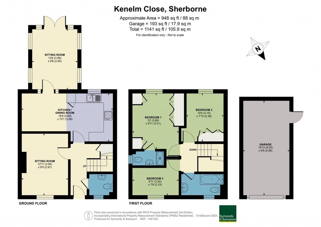 Floorplans For Kenelm Close, Sherborne, Dorset