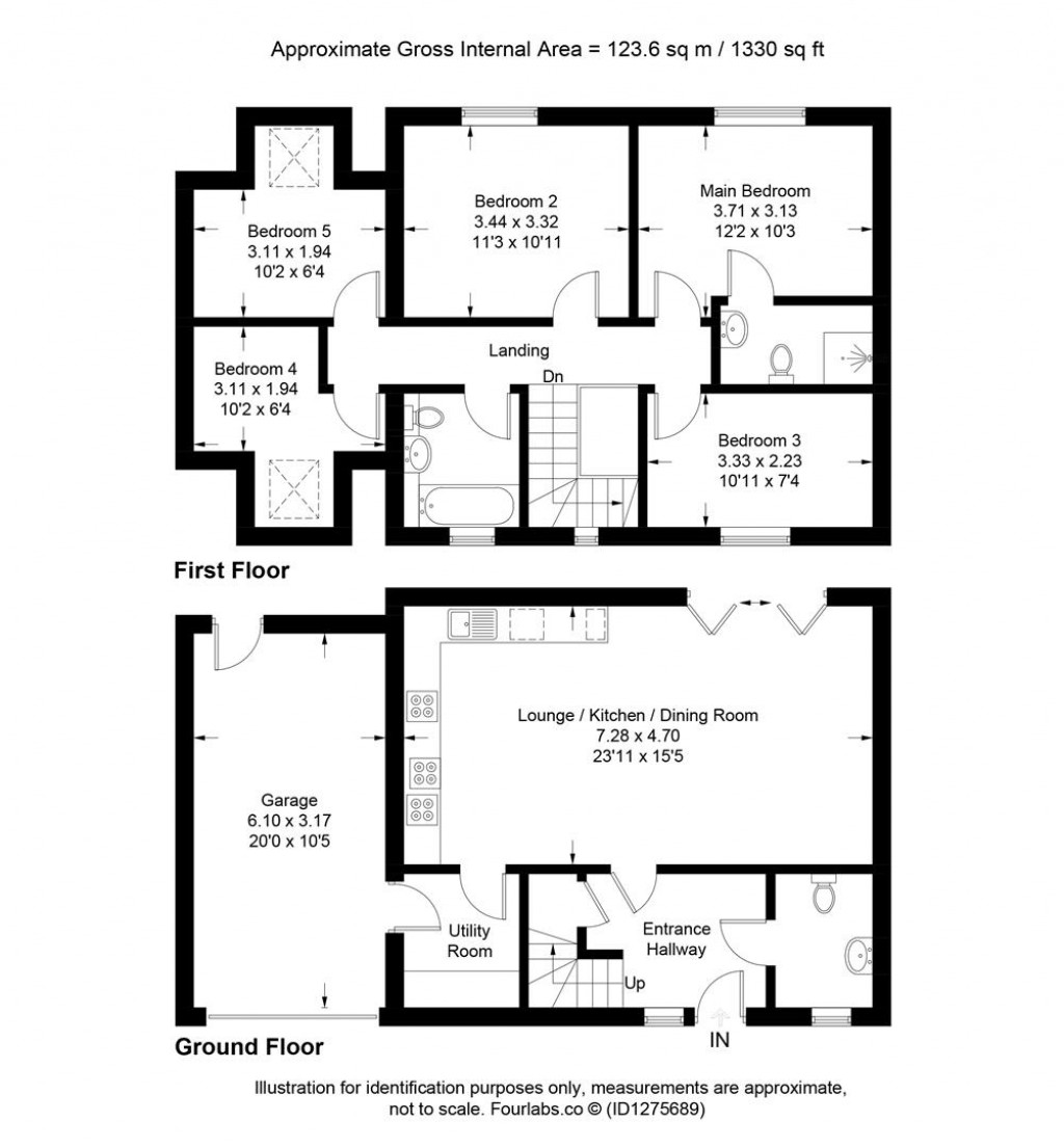 Floorplans For Poltair Close, Barripper, Camborne