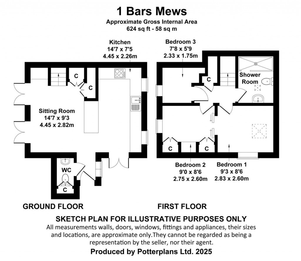 Floorplans For Cowes, Isle of Wight
