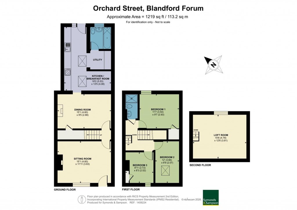 Floorplans For Orchard Street, Blandford Forum