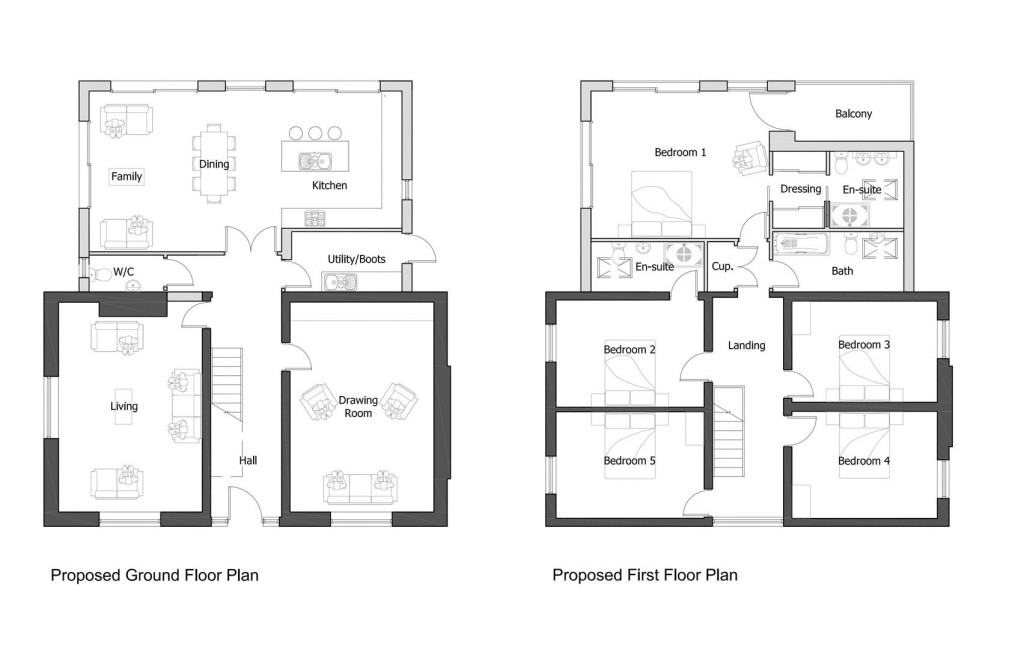 Floorplans For Cowley, Exeter