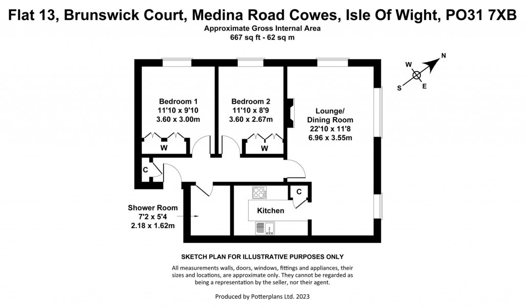 Floorplans For Cowes, Isle of Wight