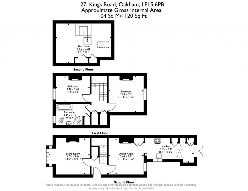 Floorplans For Kings Road, Oakham, Rutland