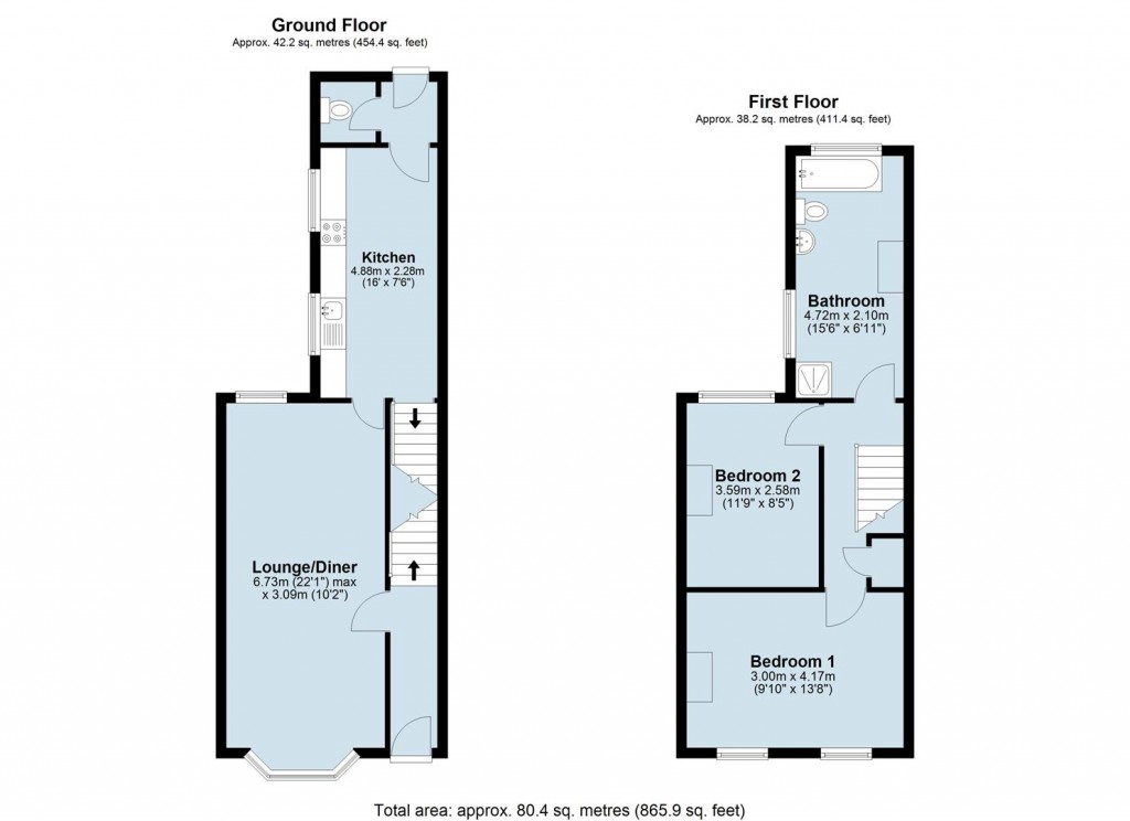 Floorplans For Connaught Street, Northampton, NN1