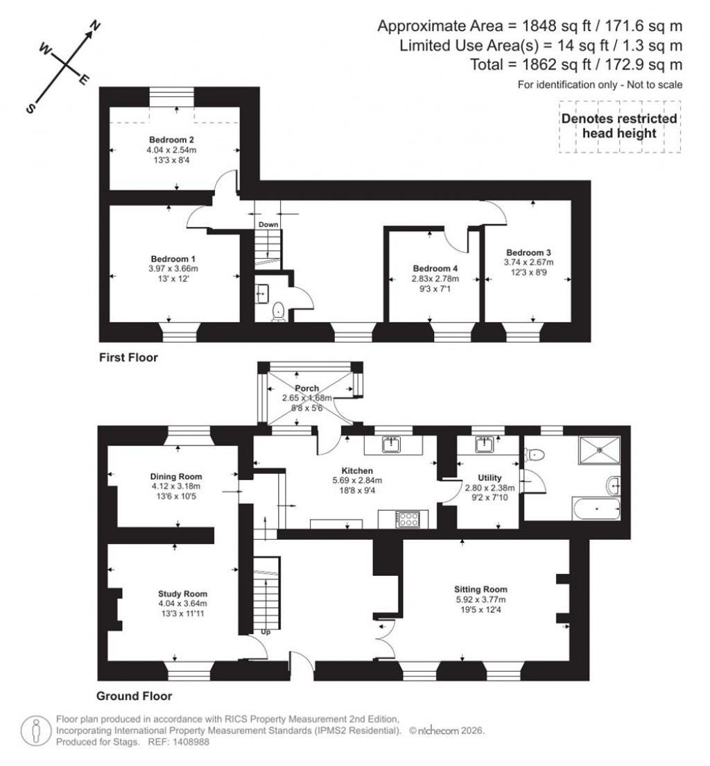 Floorplans For Foxes Row, Carharrack, Redruth