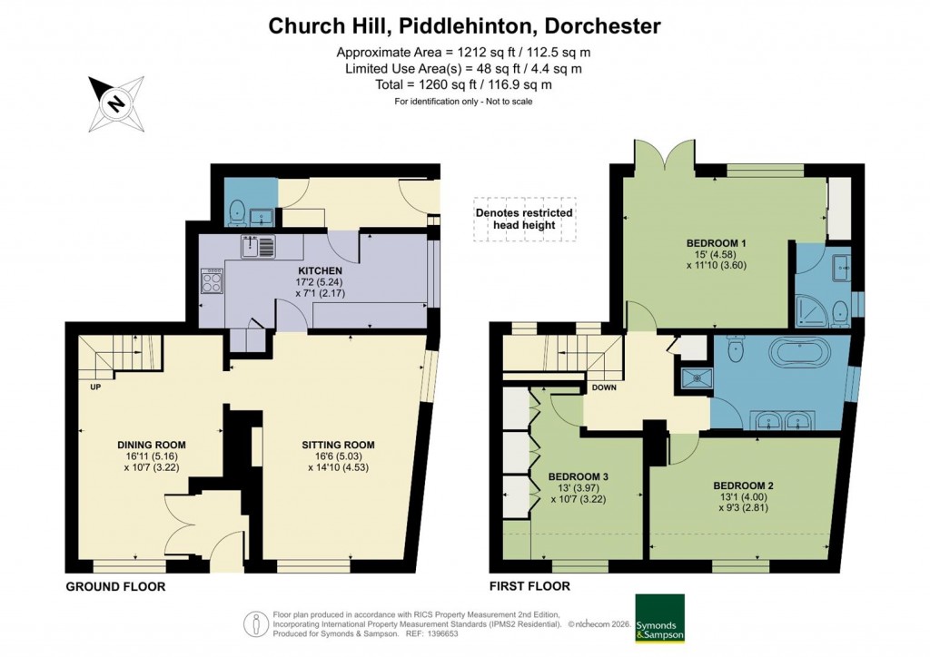 Floorplans For Church Hill, Piddlehinton, Dorchester