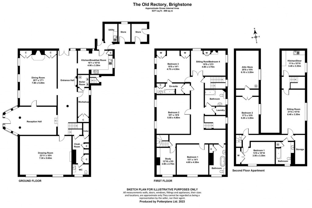 Floorplans For Brighstone, Isle of Wight