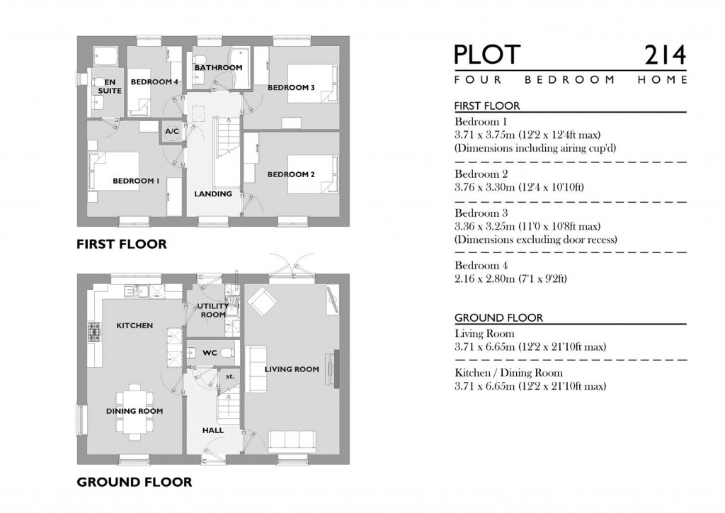 Floorplans For Nottington Park,  Nottington, Weymouth