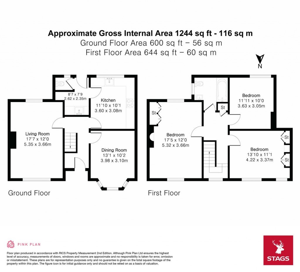 Floorplans For Osney Crescent, Paignton