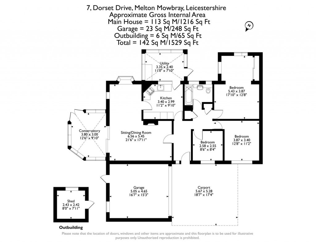 Floorplans For Dorset Drive, Melton Mowbray