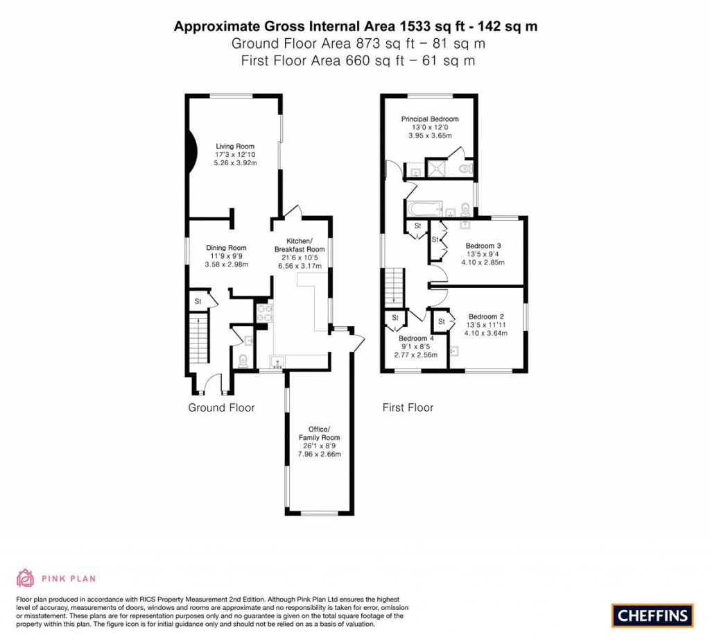 Floorplans For Church Street, Stapleford, Cambridge