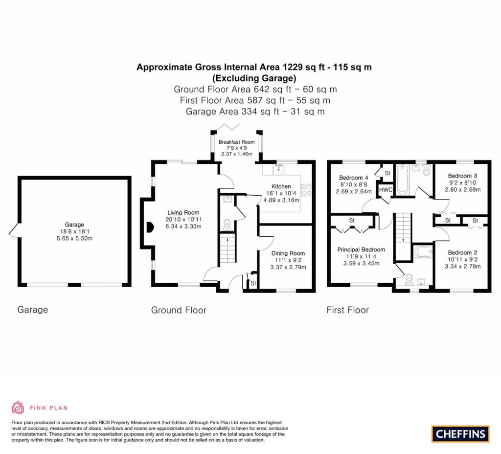 Floorplans For Goodliffe Avenue, Balsham, Cambridge