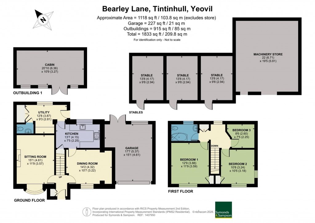 Floorplans For Bearley Cottages,, Bearley Lane, Tintinhull