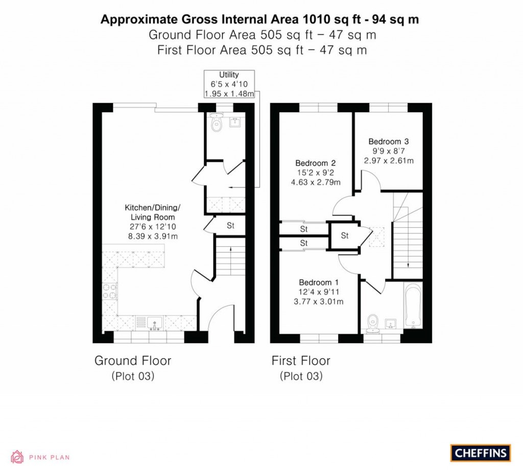 Floorplans For Northfield Avenue, Cambridge