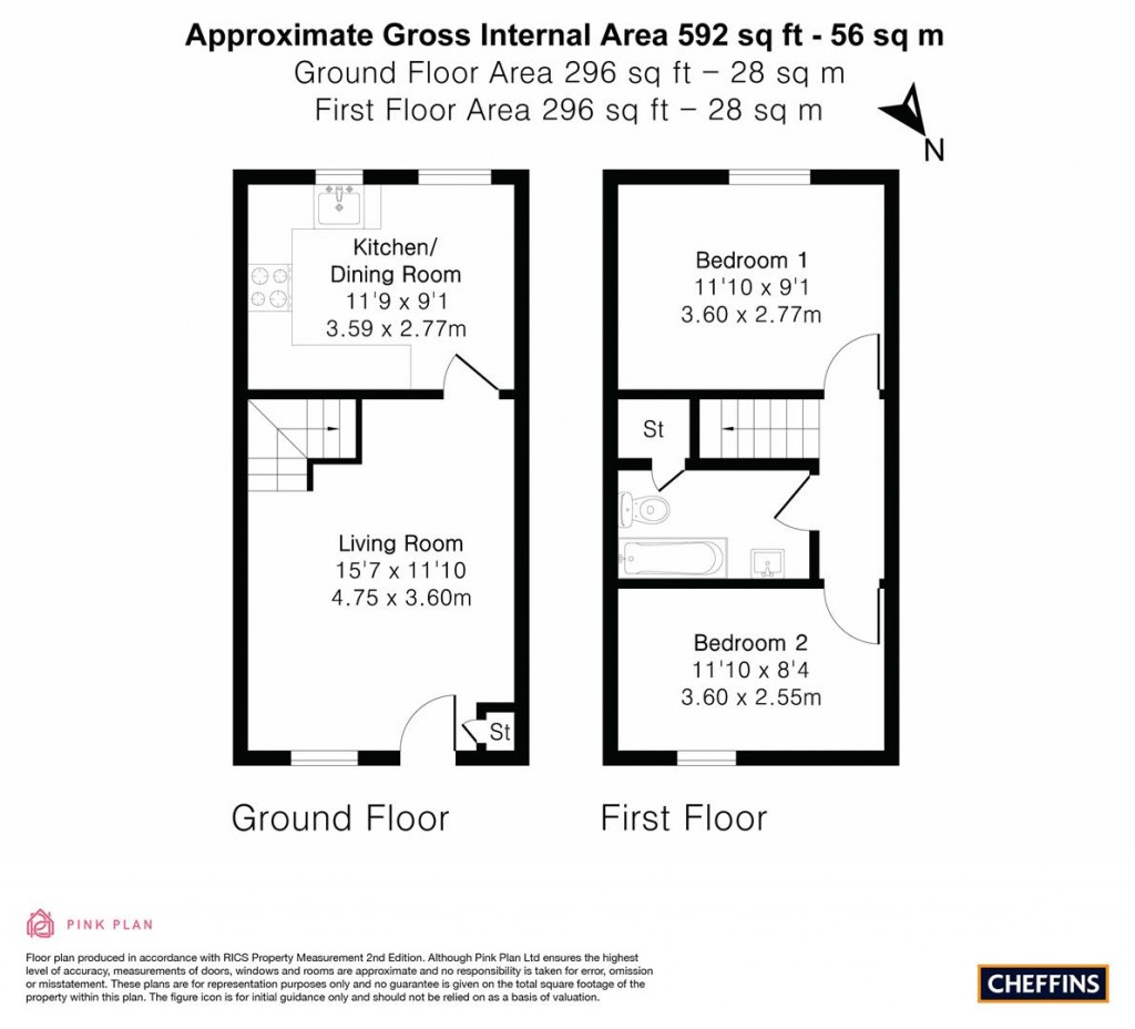 Floorplans For Old Brewery Close, Ely
