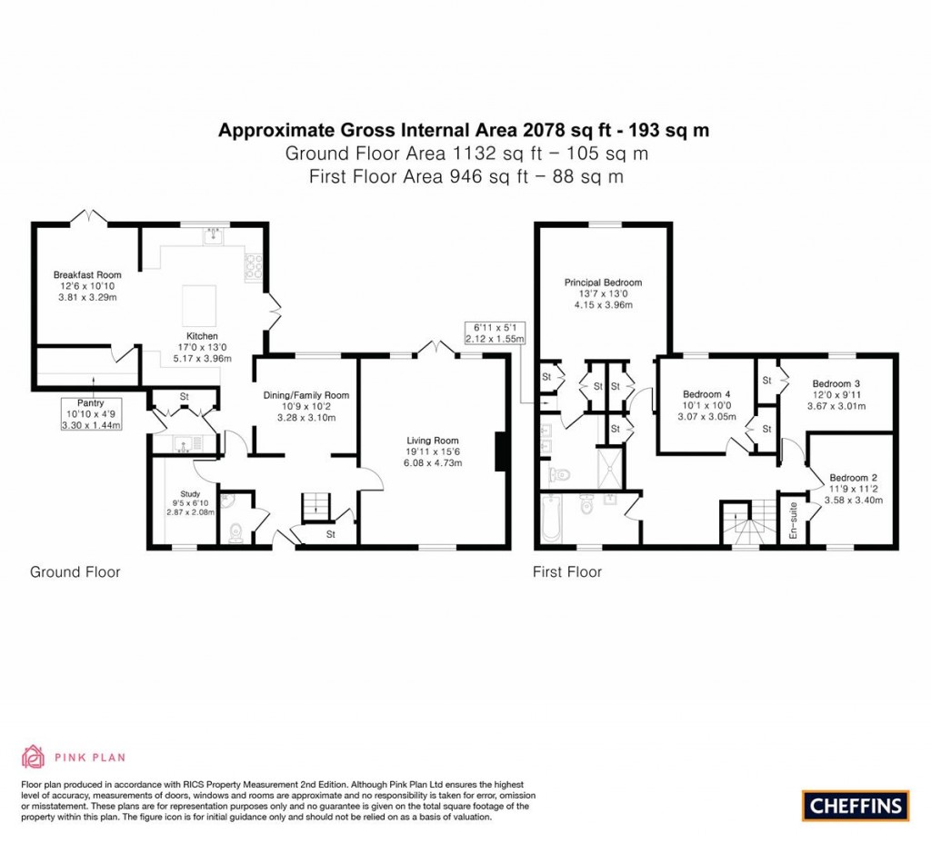Floorplans For Burton End, West Wickham, Cambridge