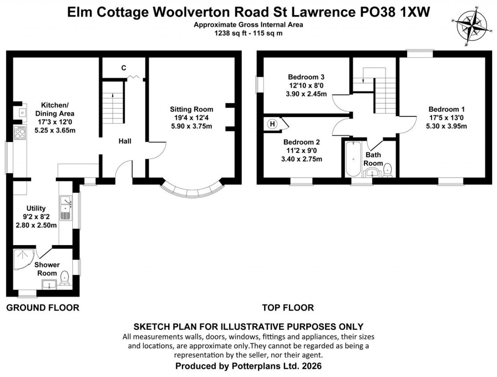Floorplans For St Lawrence, Isle of Wight
