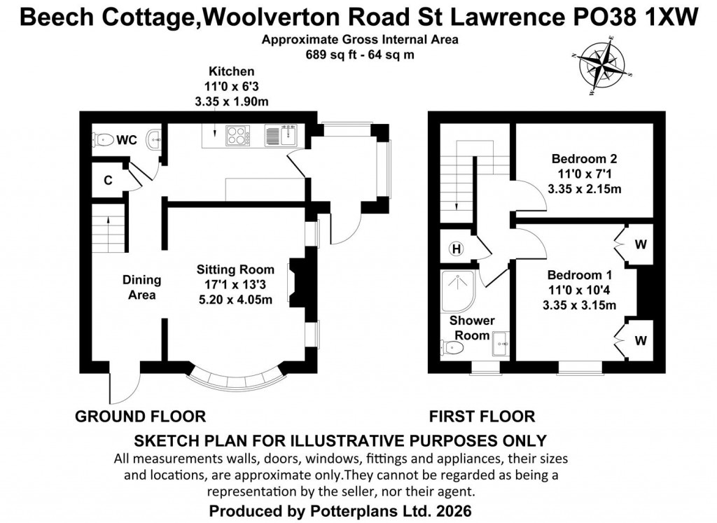 Floorplans For St Lawrence, Isle of Wight