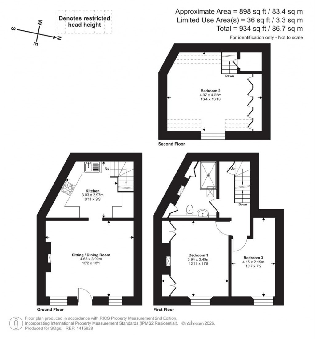 Floorplans For Garrett Street, Cawsand, Torpoint