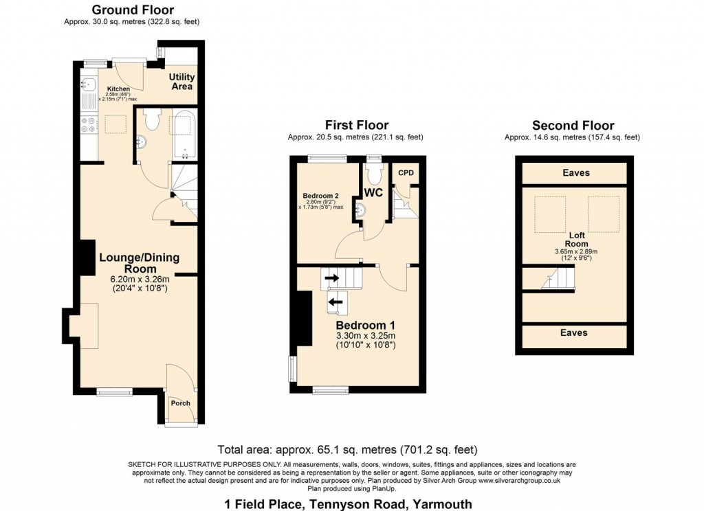 Floorplans For Yarmouth, Isle Of Wight
