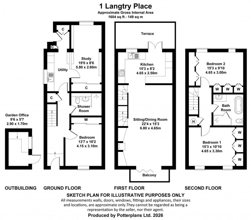 Floorplans For Cowes, Isle of Wight
