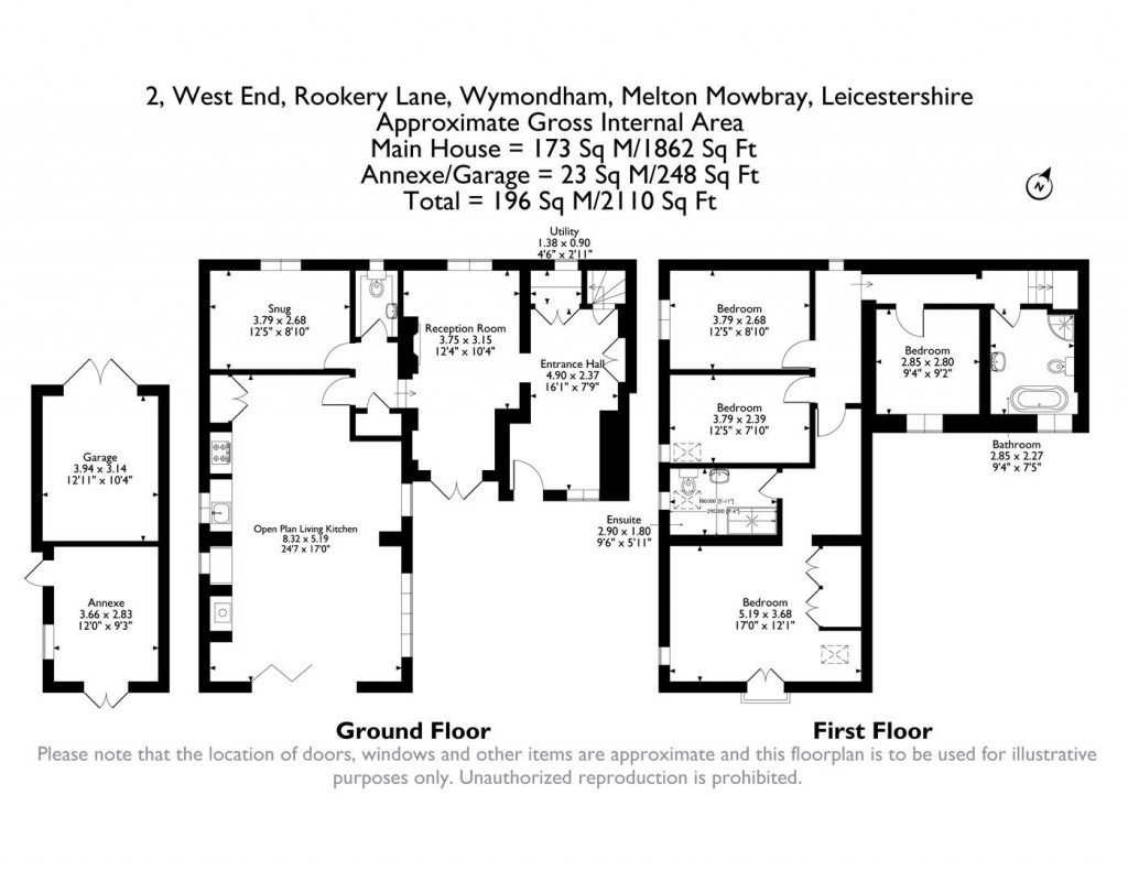 Floorplans For Rookery Lane, Wymondham, Melton Mowbray