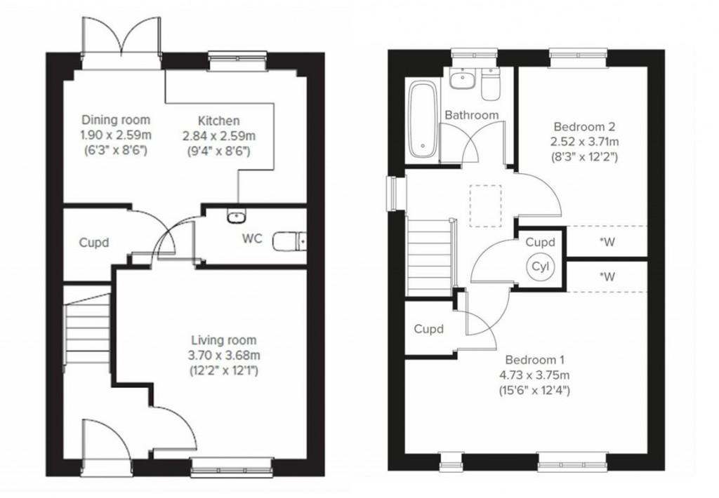 Floorplans For Abbotsham Park, Clovelly Road, Bideford