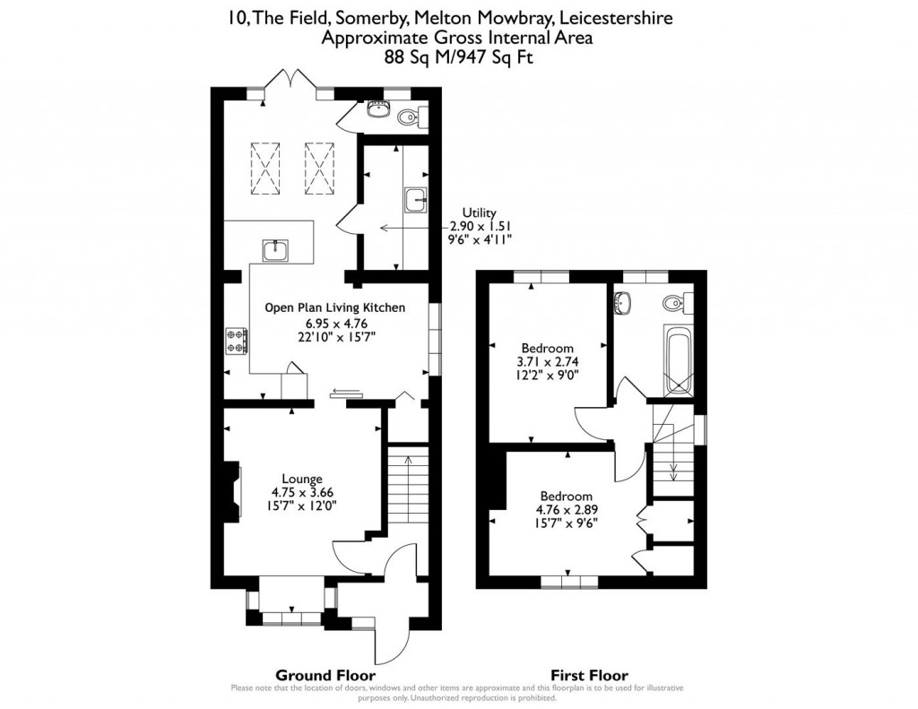 Floorplans For The Field, Somerby, Melton Mowbray