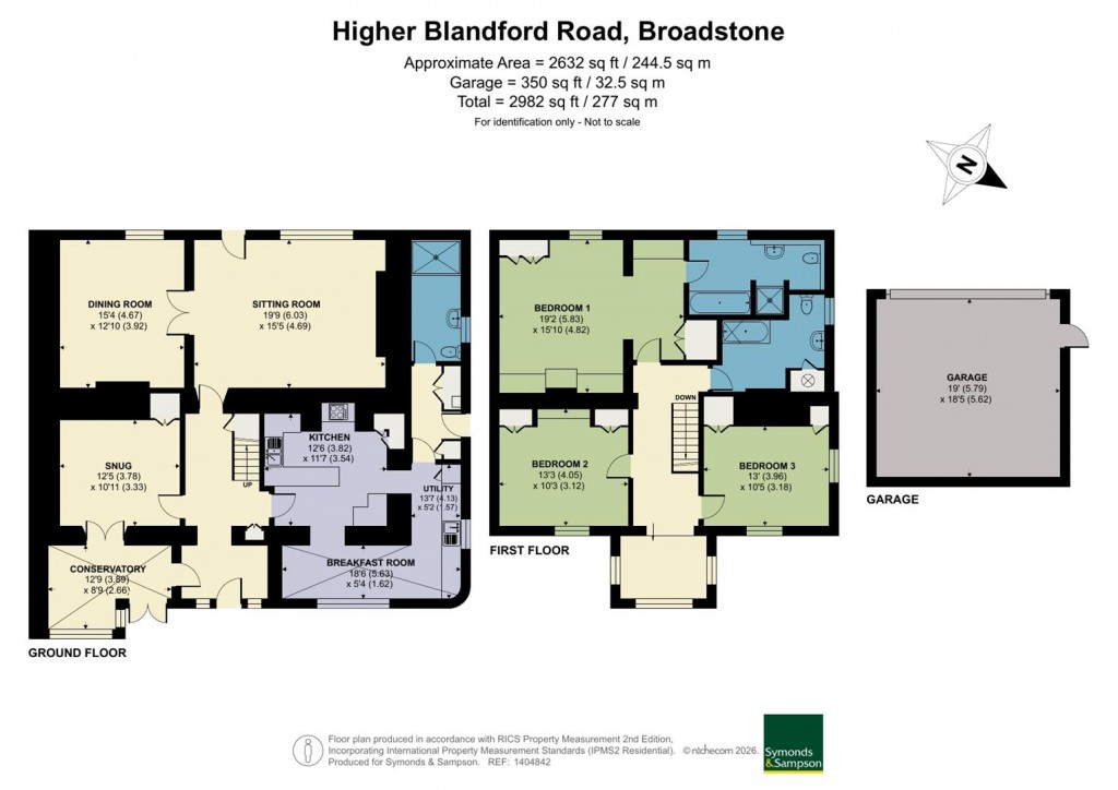 Floorplans For Higher Blandford Road, Broadstone