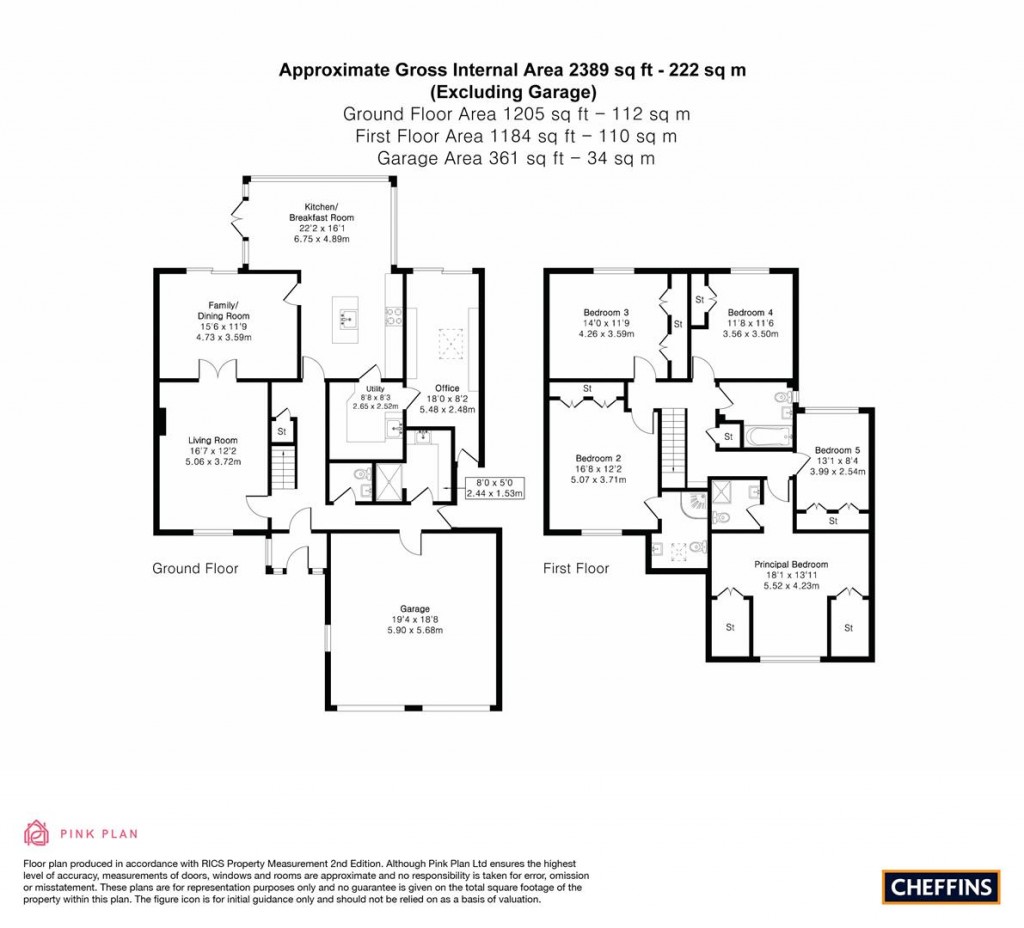 Floorplans For High Street, Tadlow, Royston