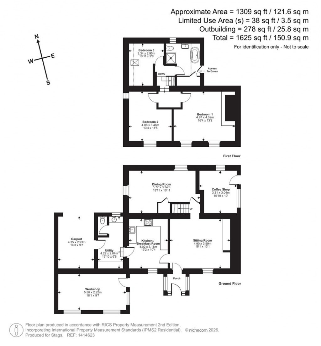 Floorplans For Higher Street, Curry Mallet, Taunton