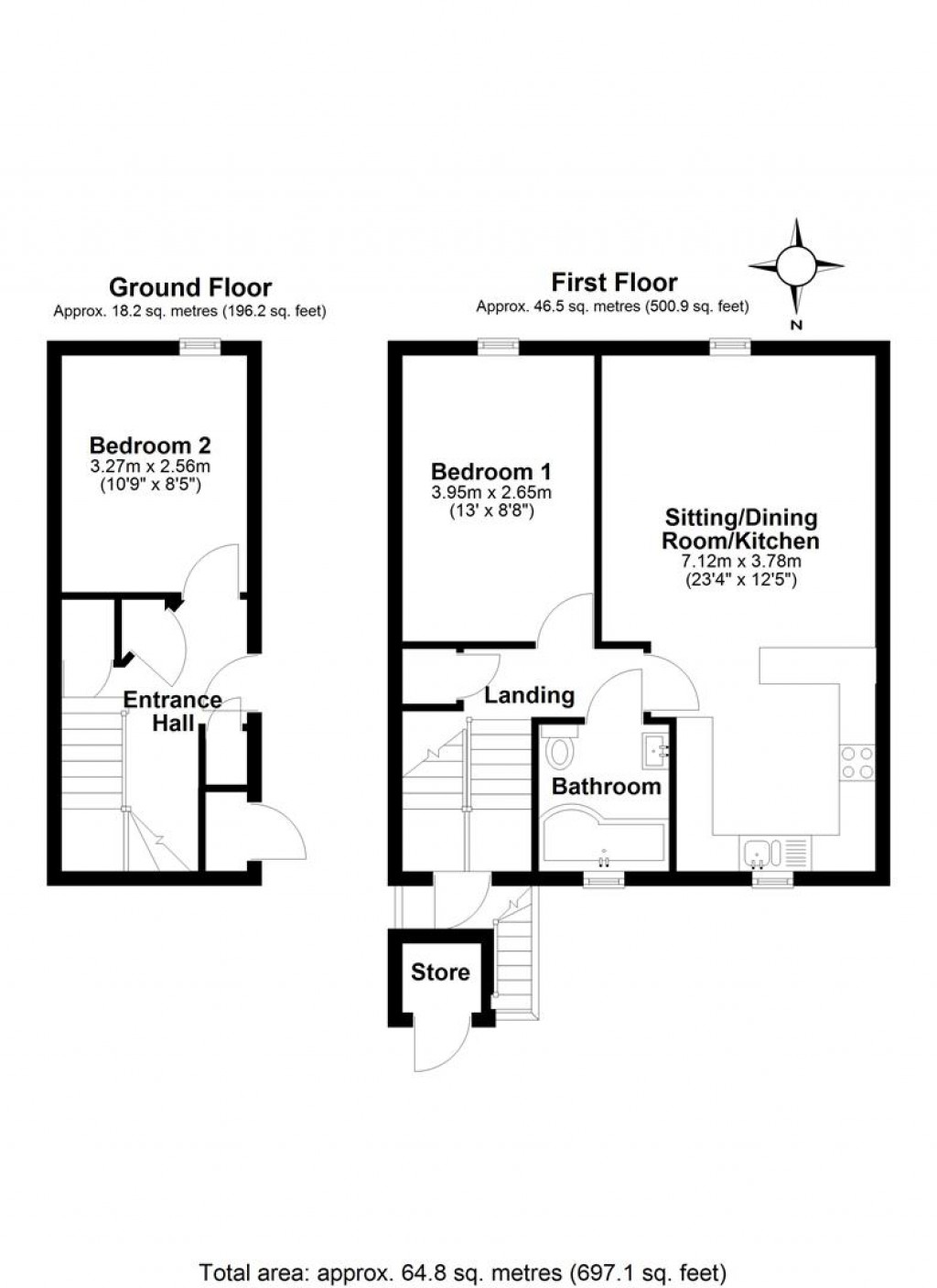 Floorplans For Barnfield Walk, Kingsbridge